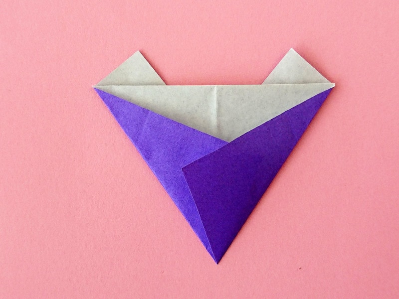 折り紙フクロウを手作り,お守りにして敬老の日にプレゼント