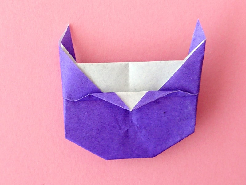 折り紙フクロウを手作り,お守りにして敬老の日にプレゼント