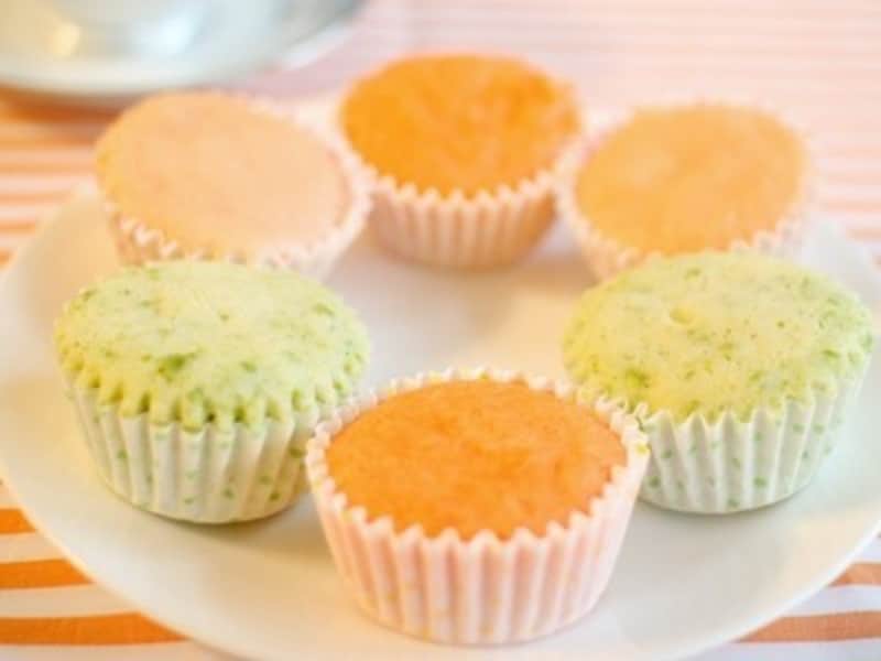 米粉で作るパステル蒸しケーキ