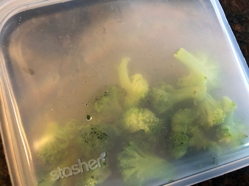 スタッシャーでブロッコリーを過熱