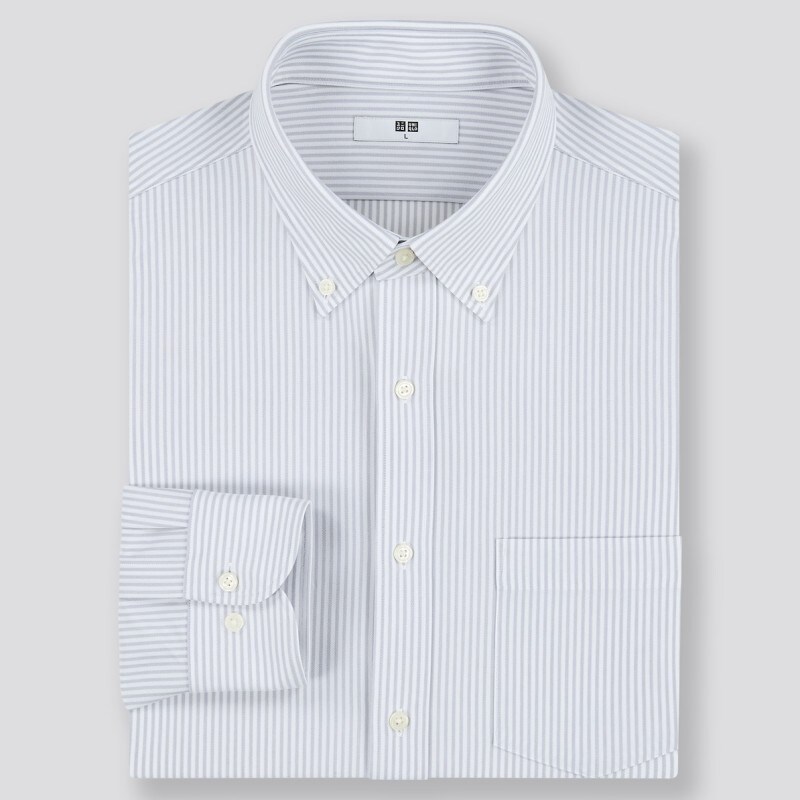 ファインクロスコンフォートストライプシャツ（出典：UNIQLO）