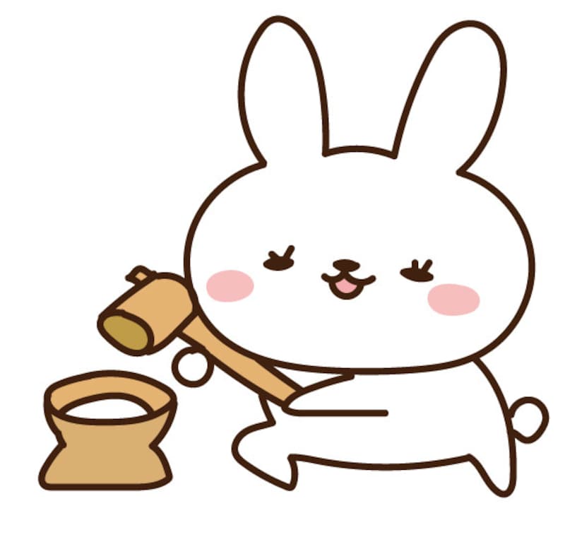 お月見イラスト 月見 十五夜　うさぎ　無料 フリー かわいい カラー