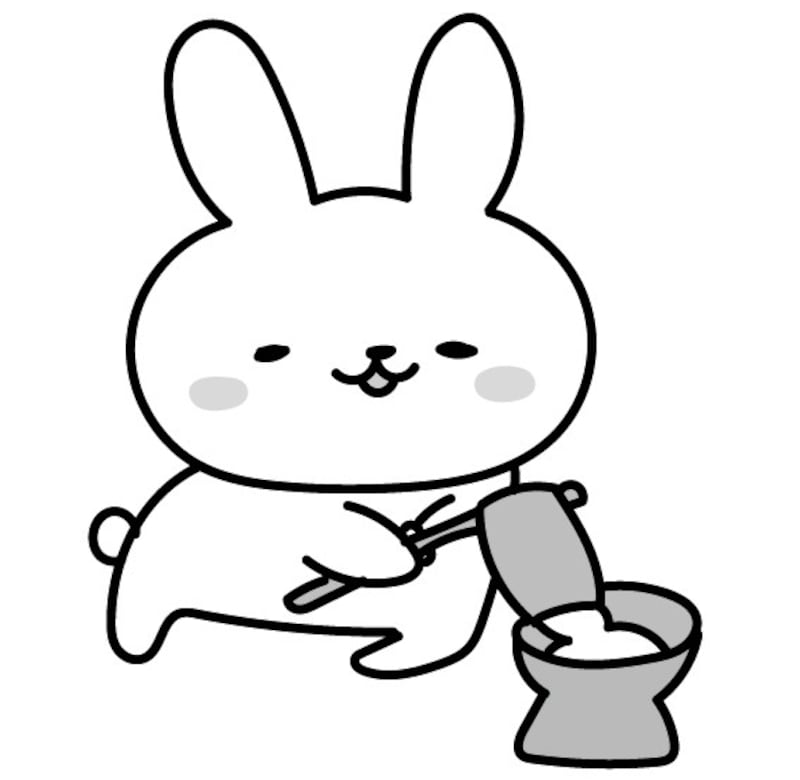 お月見イラスト    月見 十五夜　うさぎ　無料 フリー かわいい モノクロ