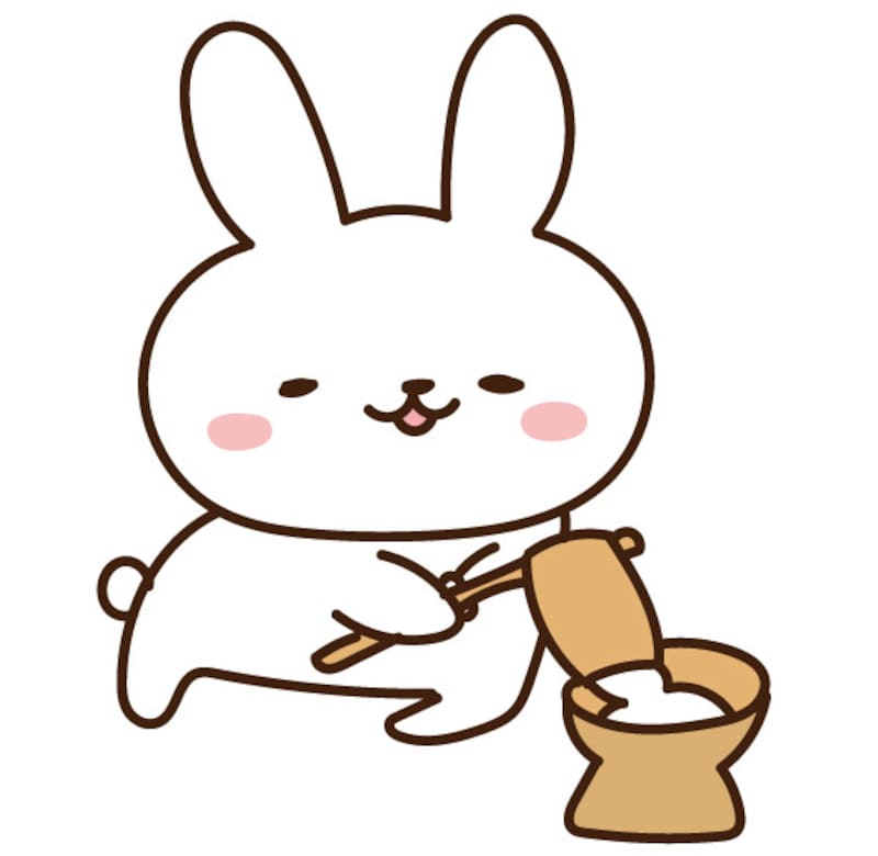 お月見イラスト    月見 十五夜　うさぎ　無料 フリー かわいい カラー