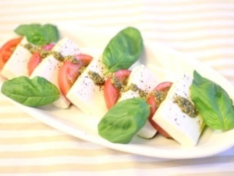 水切り豆腐のカプレーゼ