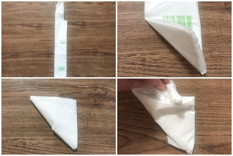 レジ袋の畳みかた