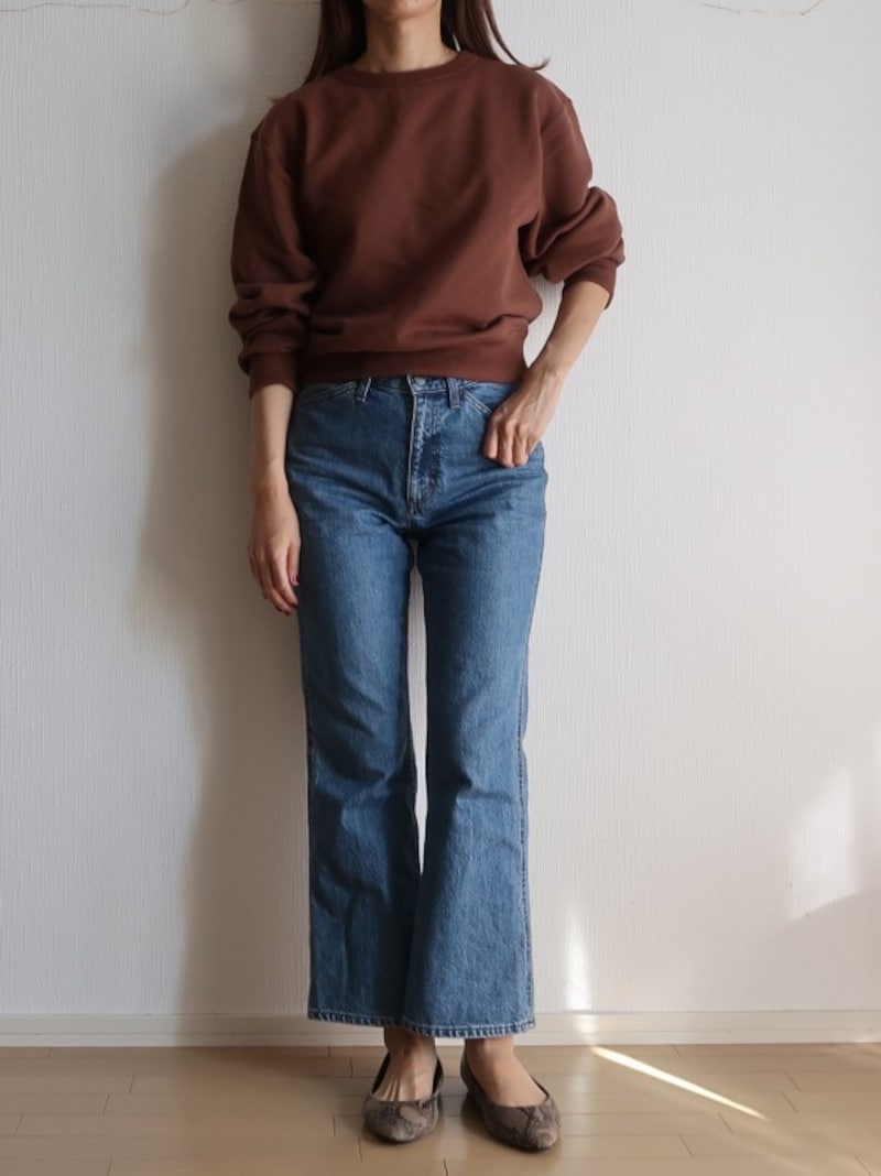 バランスがいいので、一枚で着てもルーズに見えないのが大人向け