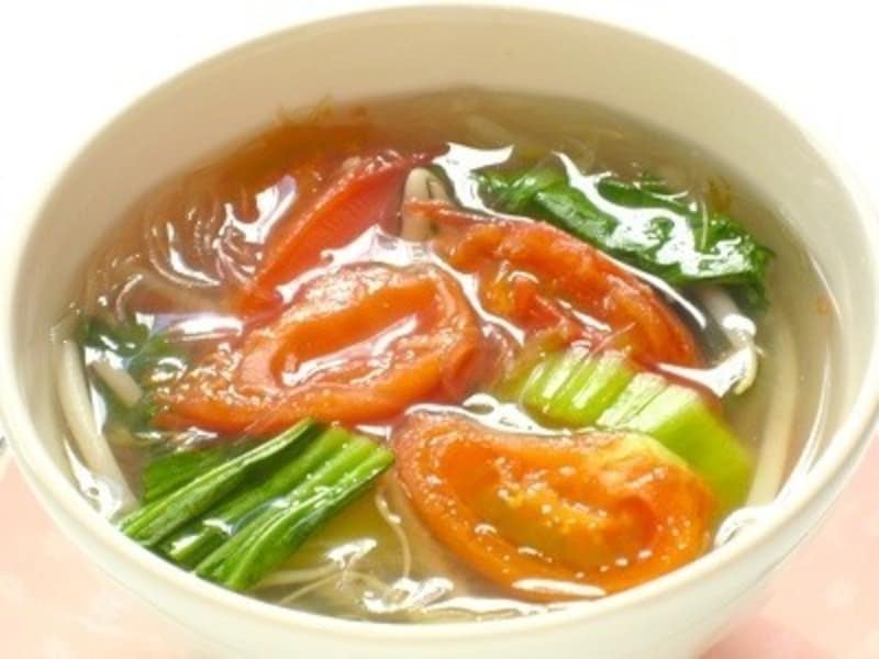 野菜たっぷり春雨スープ