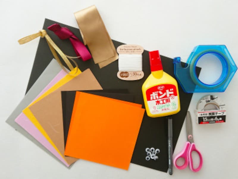 ペーパーファンのハロウィンオーナメントを手作り、材料