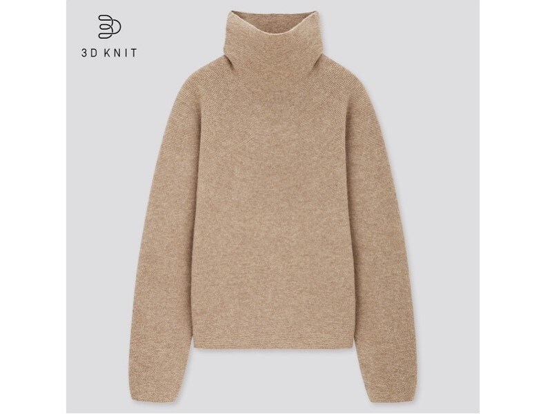 ユニクロ　3Dラムブレンドタートルネックセーター　3990円（税抜）