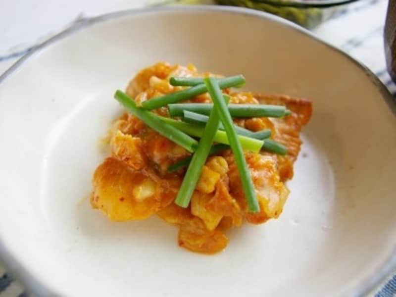 鮭キムチーズ焼き