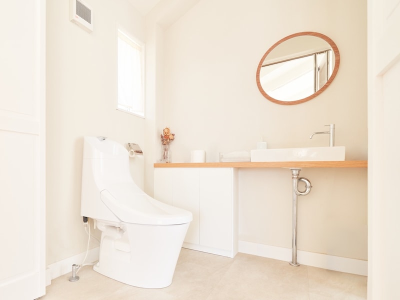 便器のふたを閉め、換気をよくすると運気上昇につながるそう。花を飾るのも厠の神を祀っていたことに関係しています