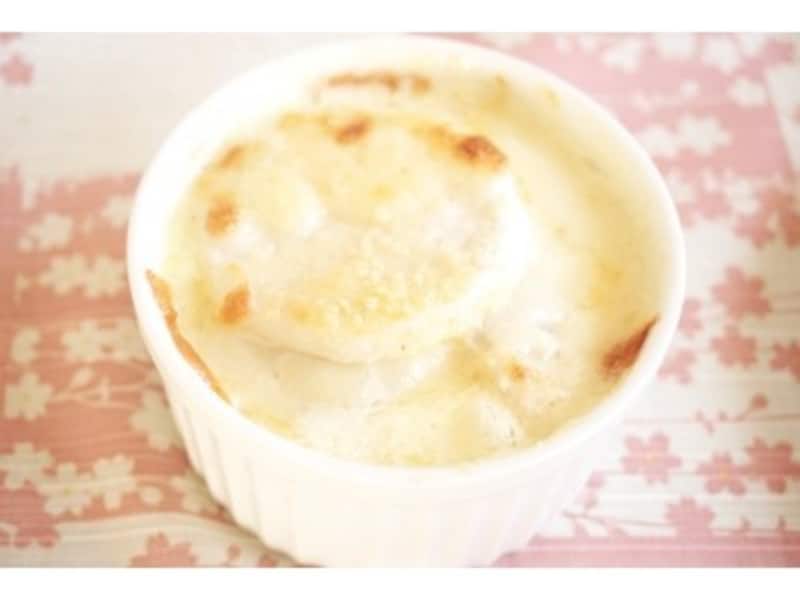 かぶの料理レシピ かぶとホタテ、チーズのミルフィーユグラタン