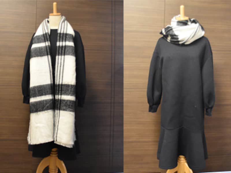 ネックウォーマー巻き