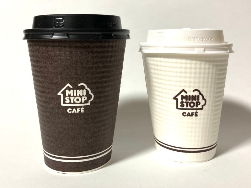 ミニストップのコーヒー紙カップ