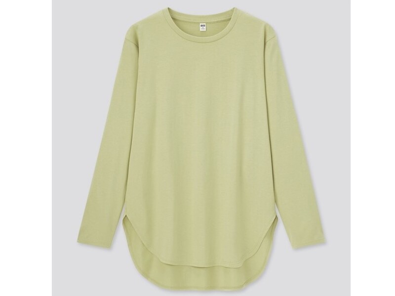 ユニクロ　コットンロングシャツテールT　1990円（税抜）