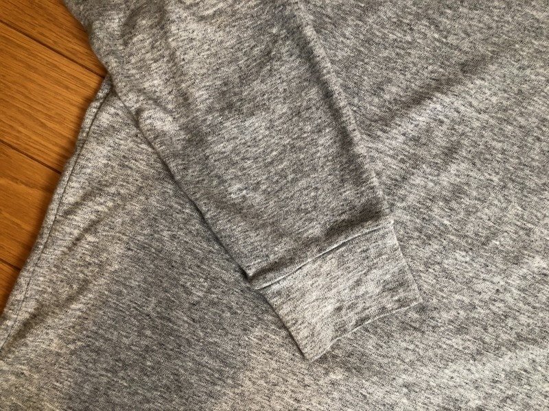 しっかりした袖のリブ