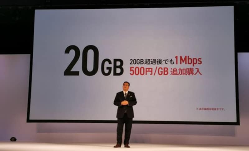 高速データ通信量は20GBで、それを超過しても最大1Mbpsでの通信が可能。4Gも5Gも利用できる