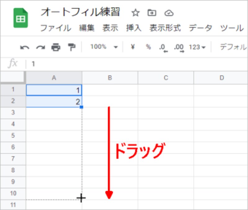 Googleスプレッドシートで数字や日付 曜日の連続データを入力する Google スプレッドシートの使い方 All About