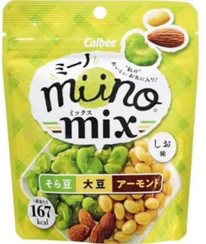 カルビーmiino(ミーノ)は良質なたんぱく質を含む「豆」おやつとしてイチオシ