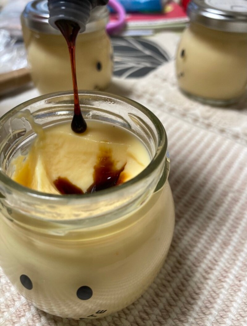 カラメルの量で味を調節できる