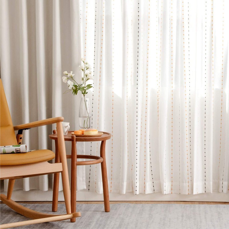 Bedsure「レースカーテン ストライプ」(出典:Amazon)