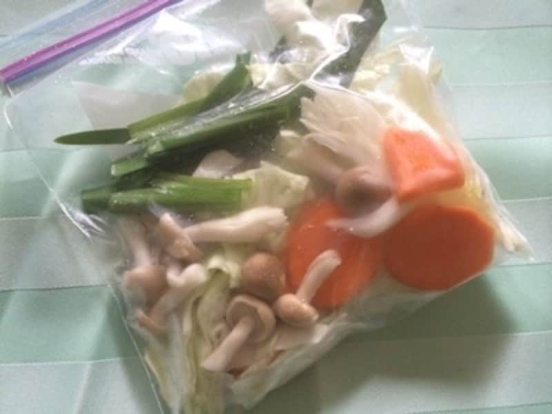 自家製カット野菜で時短