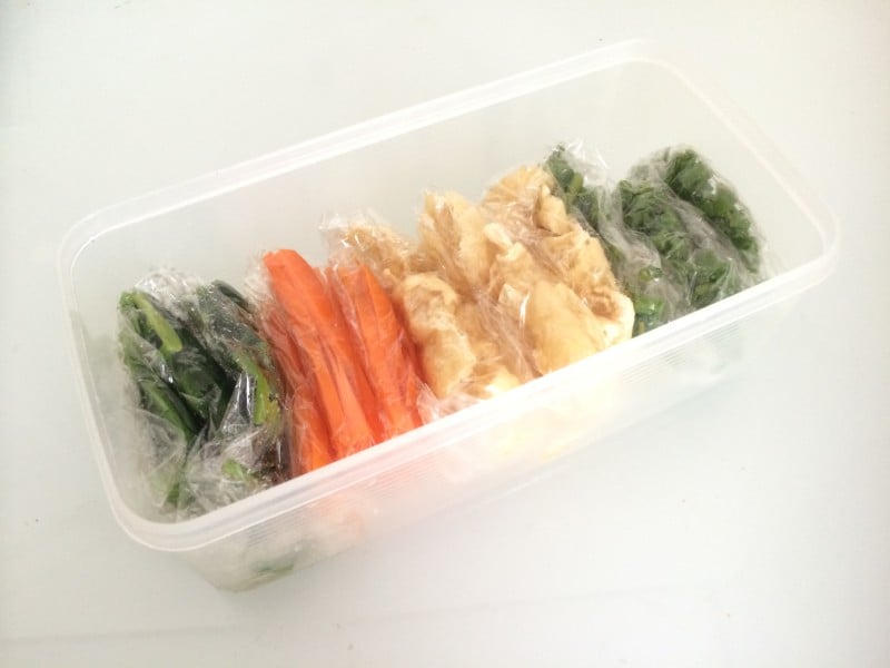 冷凍保存して時短でできるみそ汁の具