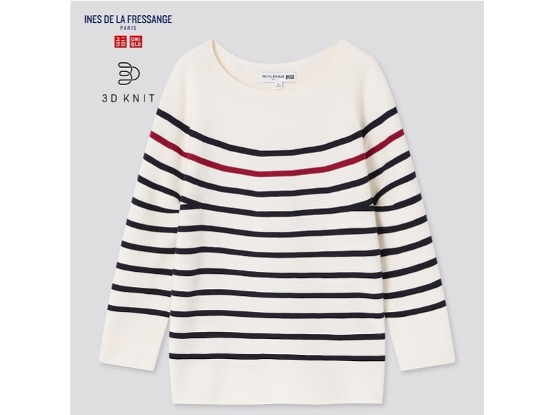 ユニクロ 3Dボーダーセーター 3990円(税抜)