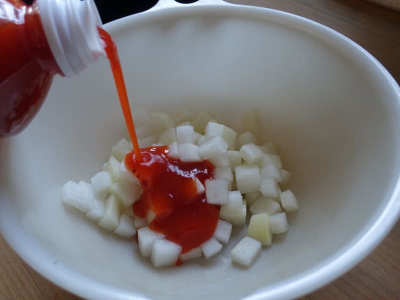 すぐに食べればあっさり漬け、時間をおけばしっかり漬かります。