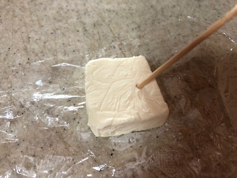 冷蔵庫で2時間放置。柔らかくなった