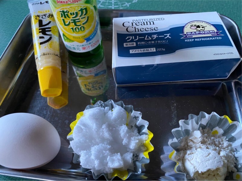 チーズケーキの材料