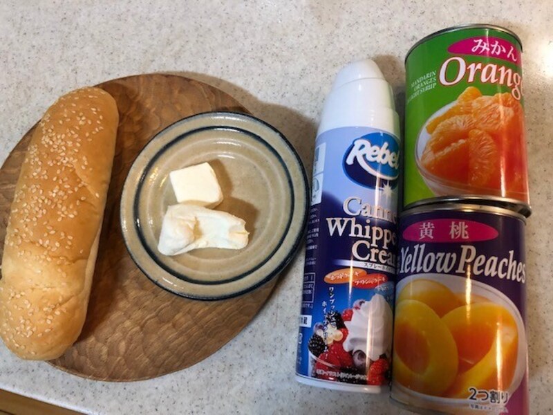 フルーツサンドの材料