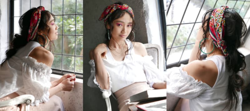 おすすめ3：80sボヘミアン風アレンジ（画像提供：bangs［バングス］）