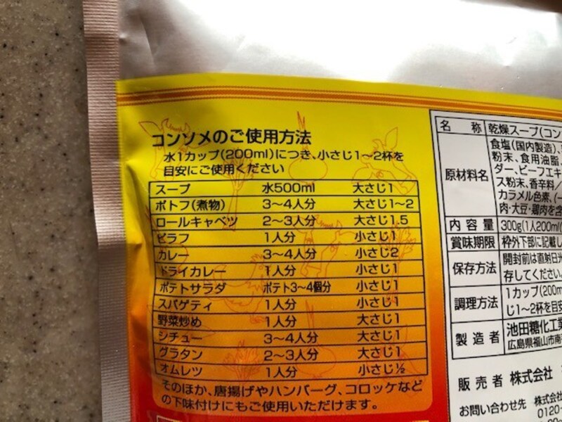 使うコンソメの目安