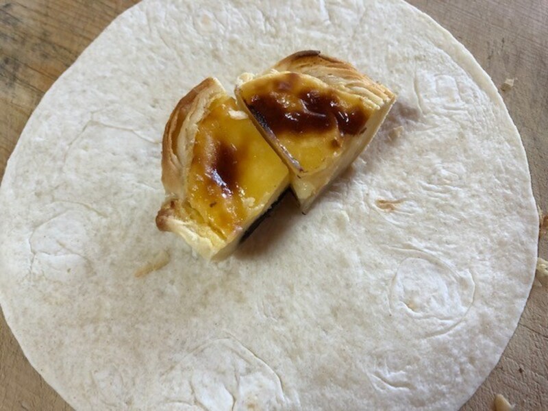 トルティーヤで巻いていく