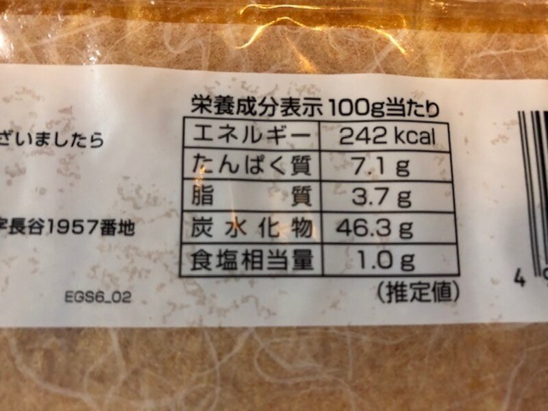 カロリーや栄養成分