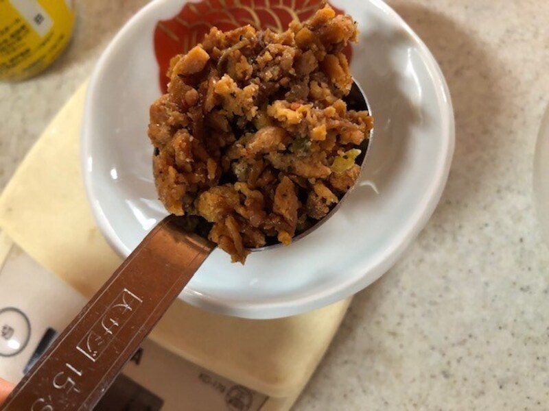 大さじで山盛り