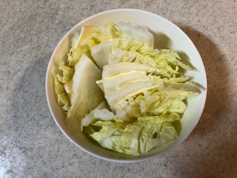 お皿に入れて、レンチン