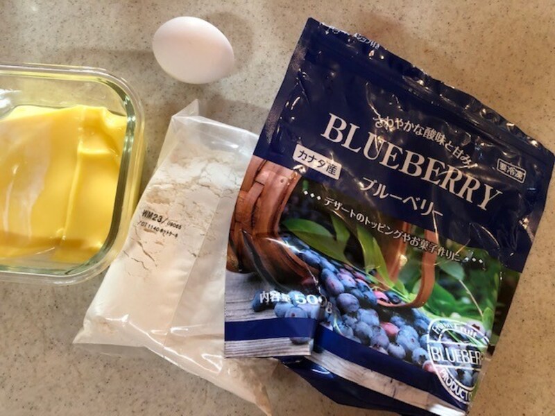 ブルーベリーマフィンの材料