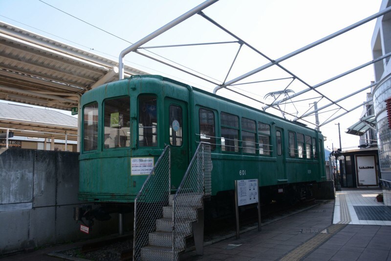 宮の坂駅前にある保存車両