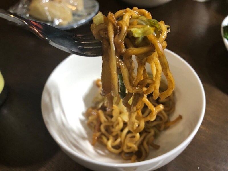 中太で短めの麺