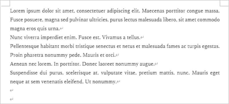 英語のサンプル文章が入力されます。