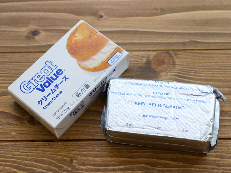 この品質でこの価格!グレートバリュー「クリームチーズ」:226gで258円。