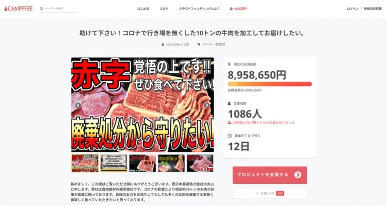 クラウドファンディングで公開されているプロジェクト例