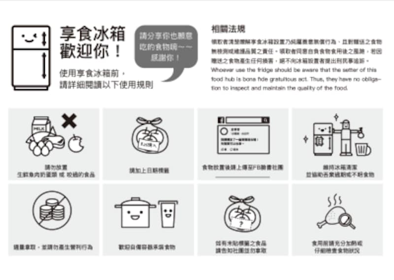 享食台灣の冷蔵庫シェアリングルール。
