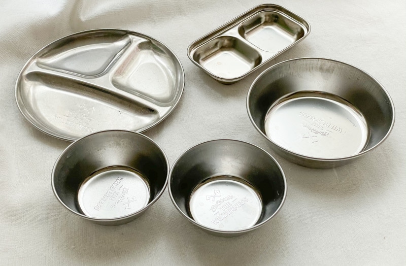 ステンレス食器アウトドア　セリアの食器