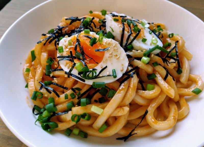 焼きそばの麺でもおいしくできます。お好みで！