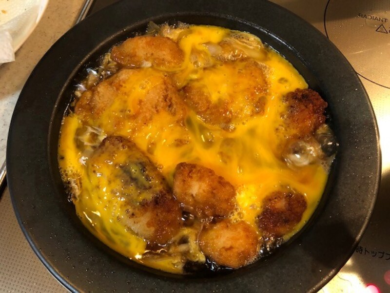 とき卵をいれる