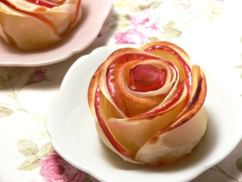 母の日レシピ 薔薇のアップルパイ
